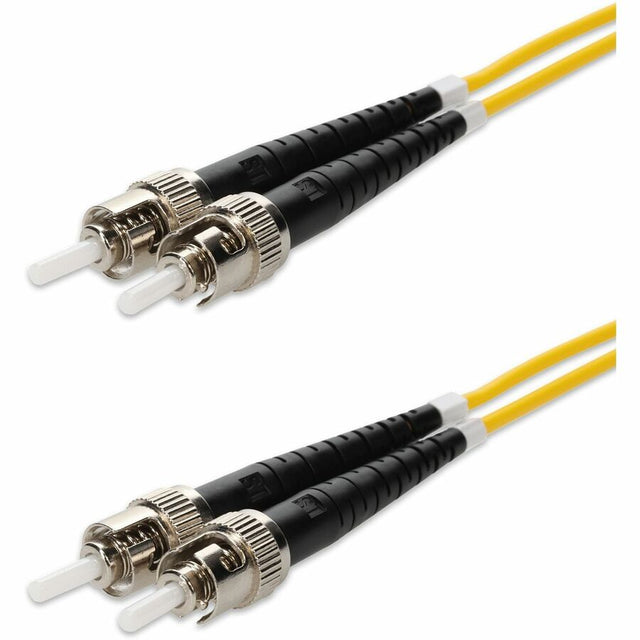 AddOn 75m ST to ST Yellow OS2 Duplex OFNR (Riser-Rated) SMF Fiber Patch Cable