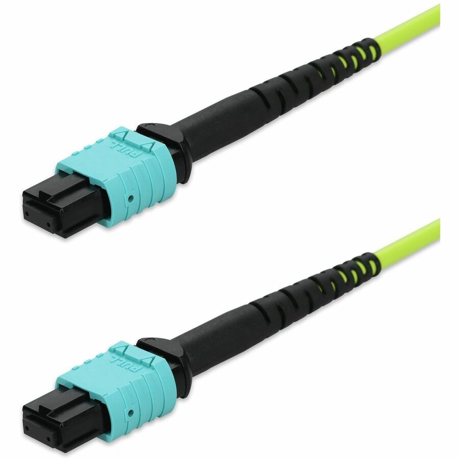 AddOn 3m MPO/UPC to MPO/UPC Lime Green OM5 OFNR (Riser-Rated) 12-Strand Fiber Patch Cable