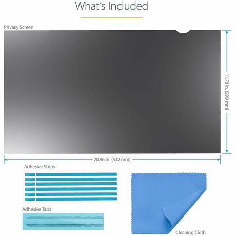 StarTech.com Monitor Privacy Screen for 24" Display - Widescreen Computer Monitor Security Filter - Blue Light Reducing Screen Protector