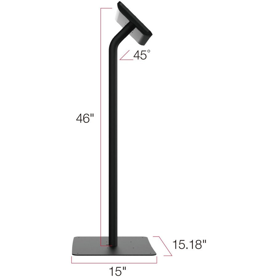 The Joy Factory Elevate II Floor Stand Kiosk for Galaxy Tab A 10.1 (2019) (Black)