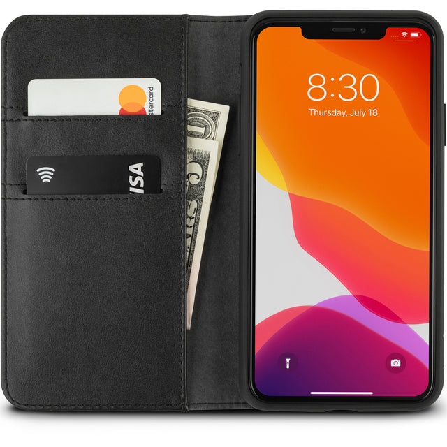 Moshi Overture Carrying Case (Flip) Apple iPhone 11 Pro Max Smartphone - Jet Black