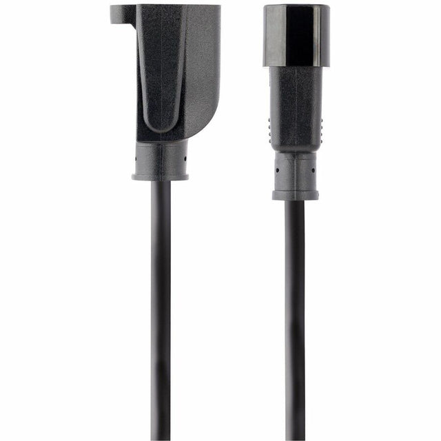 StarTech.com 1ft (0.3m) Power Extension Cord, IEC C14 to NEMA 5-15R, 10A 125V, 18AWG, Black, Outlet Extension Cable for Network Equipment
