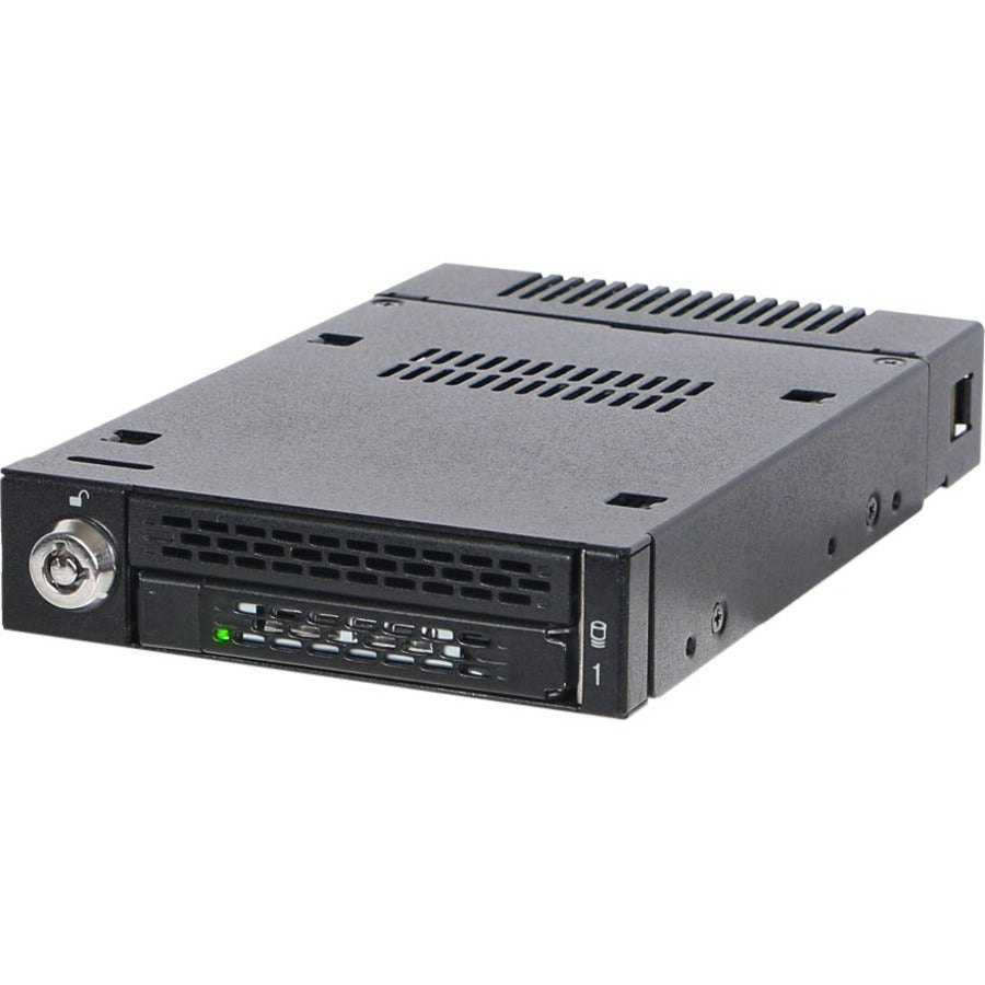 Icy Dock MB833M2K-B Drive Enclosure for 3.5" M.2, PCI Express NVMe - Mini-SAS HD Host Interface Internal - Black