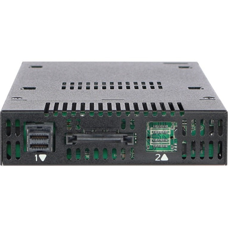 Icy Dock MB833M2K-B Drive Enclosure for 3.5" M.2, PCI Express NVMe - Mini-SAS HD Host Interface Internal - Black