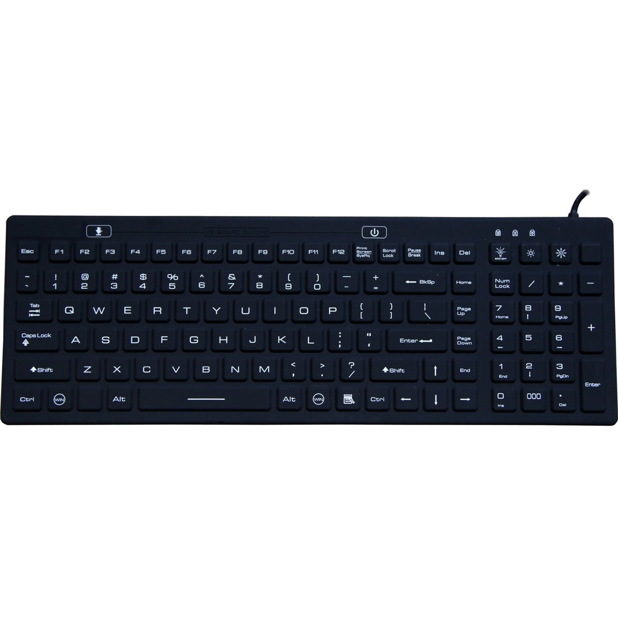 DSI WATERPROOF IP68 SILICONE FULL SIZE KEYBOARD WITH LED BACKLIT