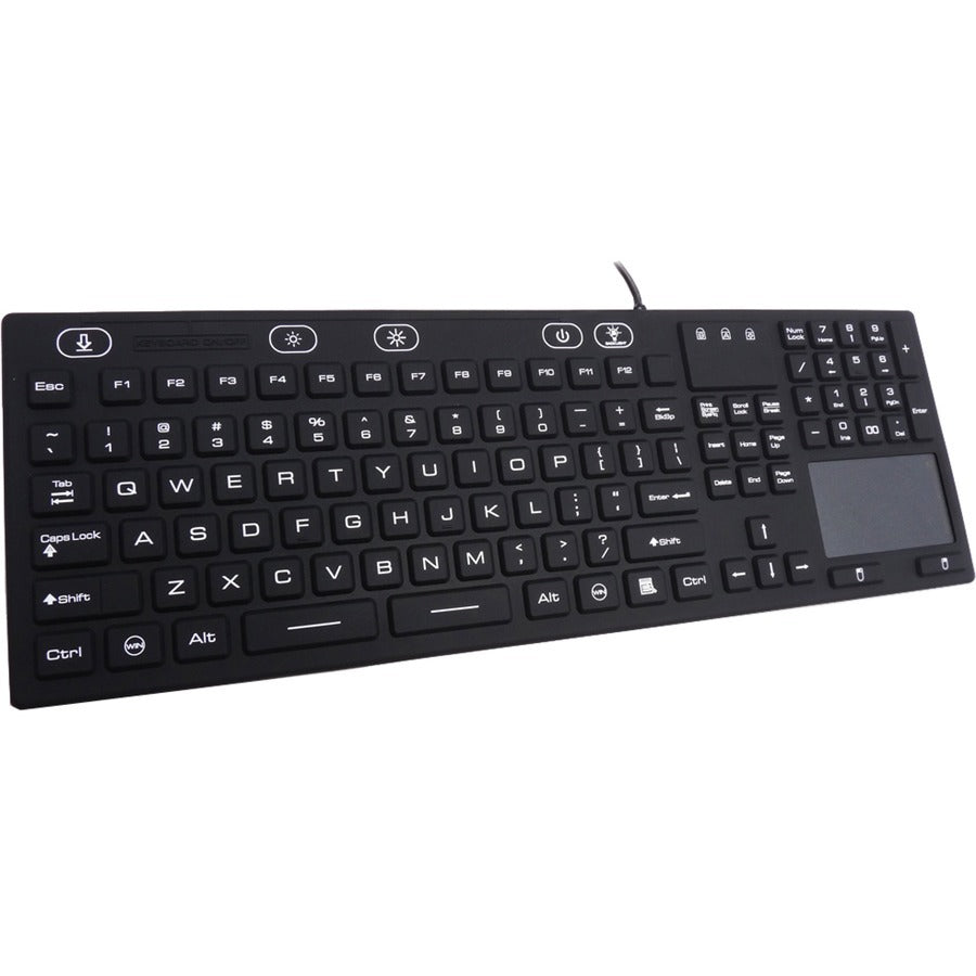 DSI WATERPROOF IP68 FULL SIZE KEYBOARD WITH TOUCHPAD, LED BACKLIT
