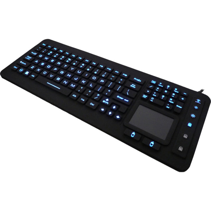 DSI WATERPROOF IP68 FULL SIZE LED BACKLIT KEYBOARD WITH TOUCHPAD