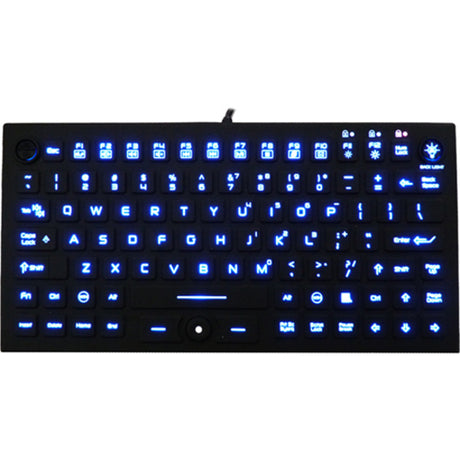 DSI WATERPROOF IP68 SILICONE COMPACT KEYBOARD W/ MOUSE POINTER, BACKLIT