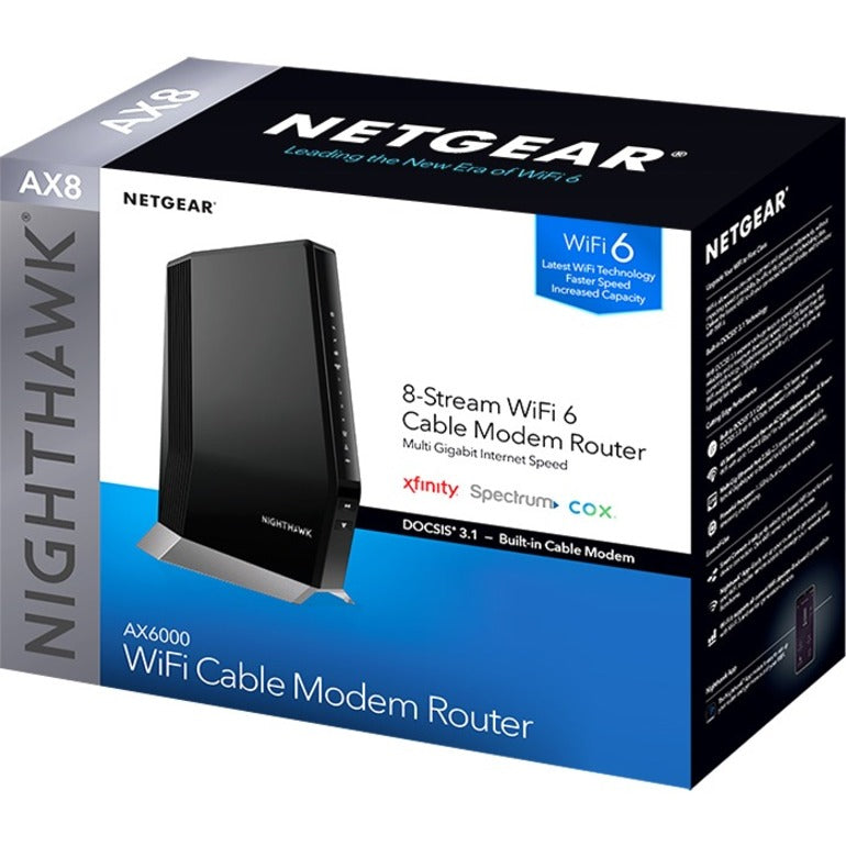 Netgear Nighthawk CAX80 Wi-Fi 6 IEEE 802.11ax Ethernet, Cable Wireless Router