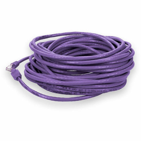 AddOn 50ft RJ-45 (Male) to RJ-45 (Male) Purple Microboot, Snagless Cat6 Crossover UTP PVC Copper Patch Cable