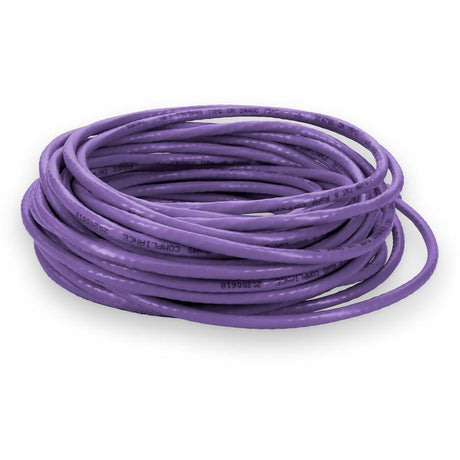 AddOn 50ft RJ-45 (Male) to RJ-45 (Male) Purple Microboot, Snagless Cat6 Crossover UTP PVC Copper Patch Cable