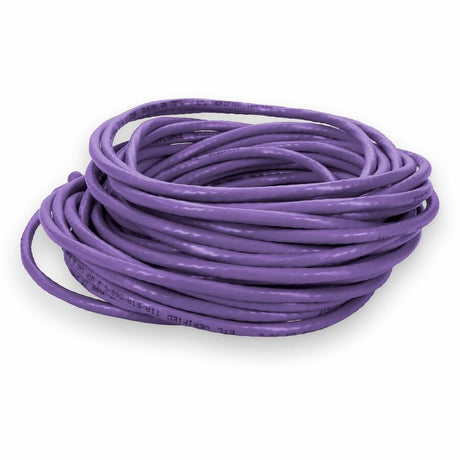 AddOn 50ft RJ-45 (Male) to RJ-45 (Male) Purple Microboot, Snagless Cat6 Crossover UTP PVC Copper Patch Cable