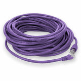 AddOn 50ft RJ-45 (Male) to RJ-45 (Male) Purple Microboot, Snagless Cat6 Crossover UTP PVC Copper Patch Cable