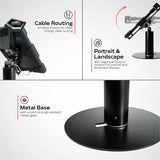 CTA Digital Universal Security Grip Kiosk Stand for Tablets