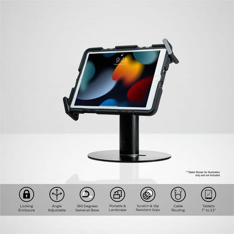 CTA Digital Universal Security Grip Kiosk Stand for Tablets