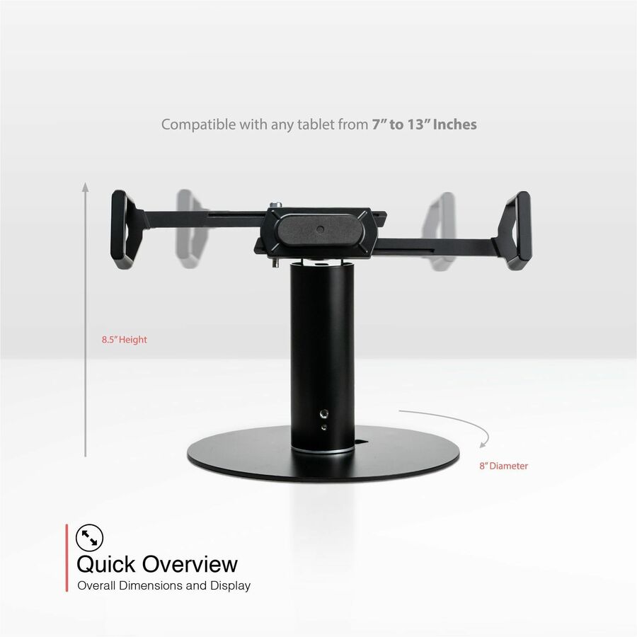 CTA Digital Universal Security Grip Kiosk Stand for Tablets