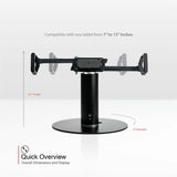 CTA Digital Universal Security Grip Kiosk Stand for Tablets