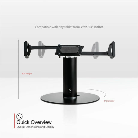 CTA Digital Universal Security Grip Kiosk Stand for Tablets