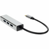 AddOn 8in USB-C Male to 4xUSB 3.0 (A) Female Hub with Aluminum Housing