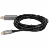 AddOn 6ft USB-C Male to DisplayPort Male Adapter Cable with Aluminum Housing