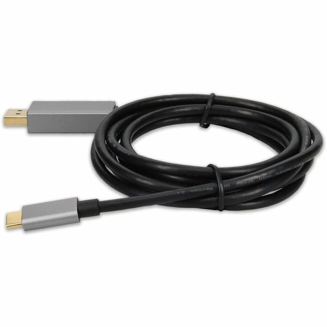 AddOn 6ft USB-C Male to DisplayPort Male Adapter Cable with Aluminum Housing