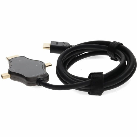 6ft (2m) Adapter Cable HDMI (4K) Male to 1X DisplayPort 1X MiniDisplayPort 1X USB-C 3.1 Male Black