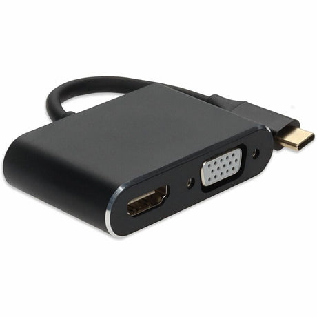 AddOn 8in USB-C Male to HDMI (4K), VGA Female Hub with Aluminum Housing