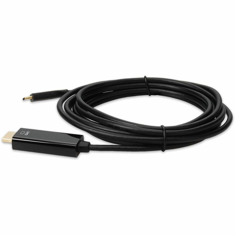 AddOn 6ft USB-C Male to HDMI (4K) Male Black Cable