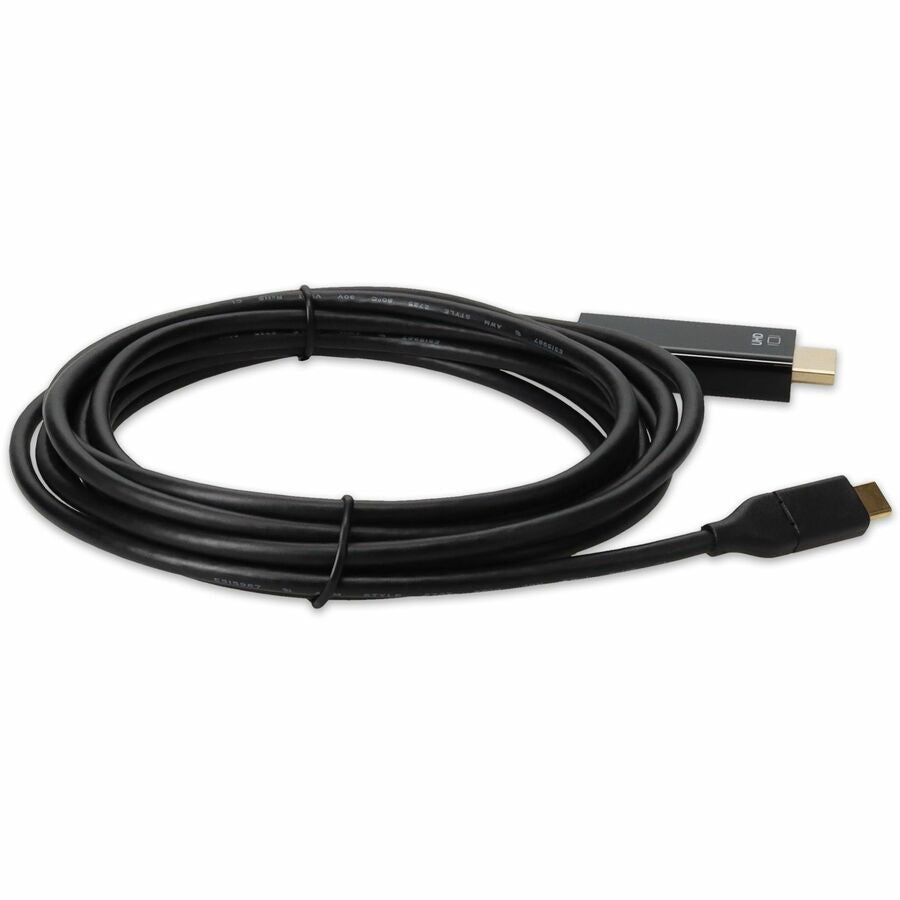 AddOn 6ft USB-C Male to HDMI (4K) Male Black Cable