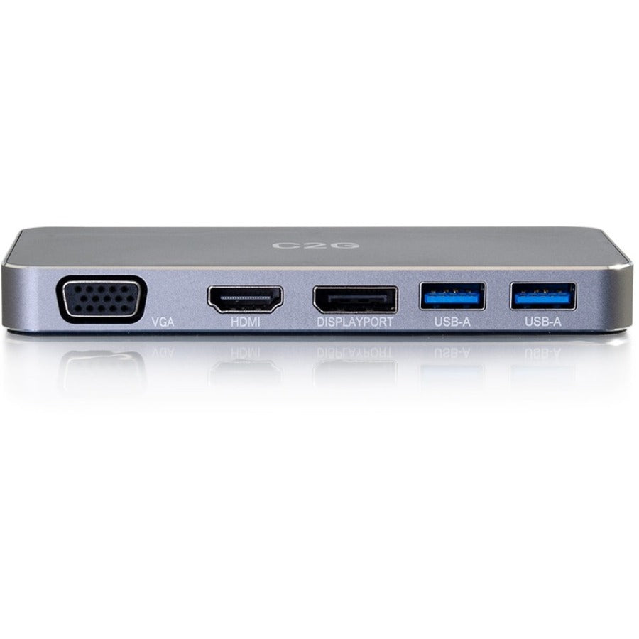 C2G Dual Monitor Docking Station - USB C to 4K HDMI, DIsplayPort & VGA