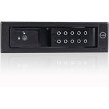 iStarUSA BPN-DE110P Drive Bay Adapter for 5.25" 12Gb/s SAS, SATA/600 Internal - Black