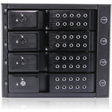 iStarUSA BPN-DE340P Drive Enclosure for 5.25" 12Gb/s SAS, SATA/600 Internal - Black