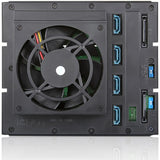 iStarUSA BPN-DE340P Drive Enclosure for 5.25" 12Gb/s SAS, SATA/600 Internal - Black
