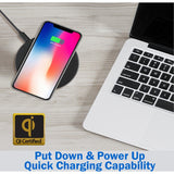 Adesso 10W Max Qi-Certified Disc-Style Wireless Charger