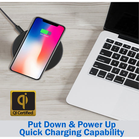 Adesso 10W Max Qi-Certified Disc-Style Wireless Charger