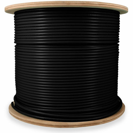 AddOn 1000ft Non-Terminated Black Cat6A STP Plenum-Rated Copper Patch Cable