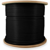 AddOn 1000ft Non-Terminated Black Cat6A STP Plenum-Rated Copper Patch Cable