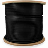 AddOn 1000ft Non-Terminated Black Cat6A STP Plenum-Rated Copper Patch Cable