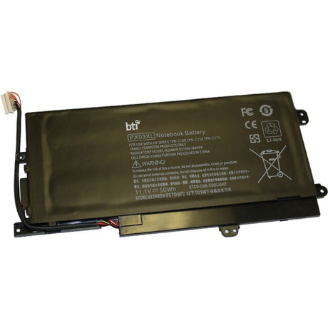 BTI PX03XL-BTI 11.1V 50WHR LI-ION BATTERY 715050-001, PX03XL ENVY 14-K002LA SLEEKBOOK, 14-K008TX SLEEKBOOK, 14-K010US SLEEKBOOK, 14-K026TX SLEEKBOOK, 14-K036TX SLEEKBOOK, 14-K106LA SLEEKBOOK, TOUCHSMART 14-K020US ULTRABOOK, TOUCHSMART M6-K001XX SLEEKBOOK,