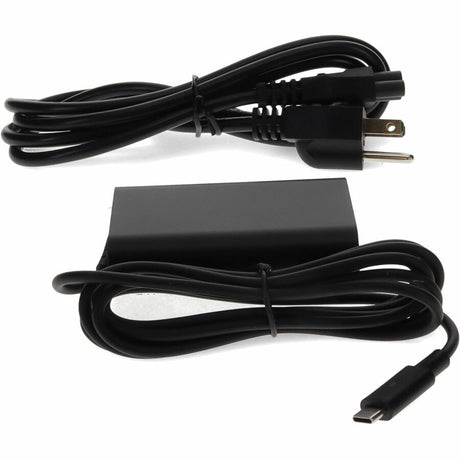 Addon Dell&reg; 492-BBUU Compatible 45W 19.5V at 2.25A Black USB-C Laptop Power Adapter and Cable