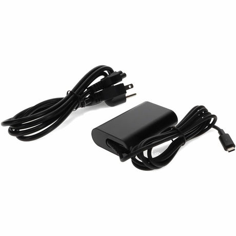 Addon Dell&reg; 492-BBUU Compatible 45W 19.5V at 2.25A Black USB-C Laptop Power Adapter and Cable
