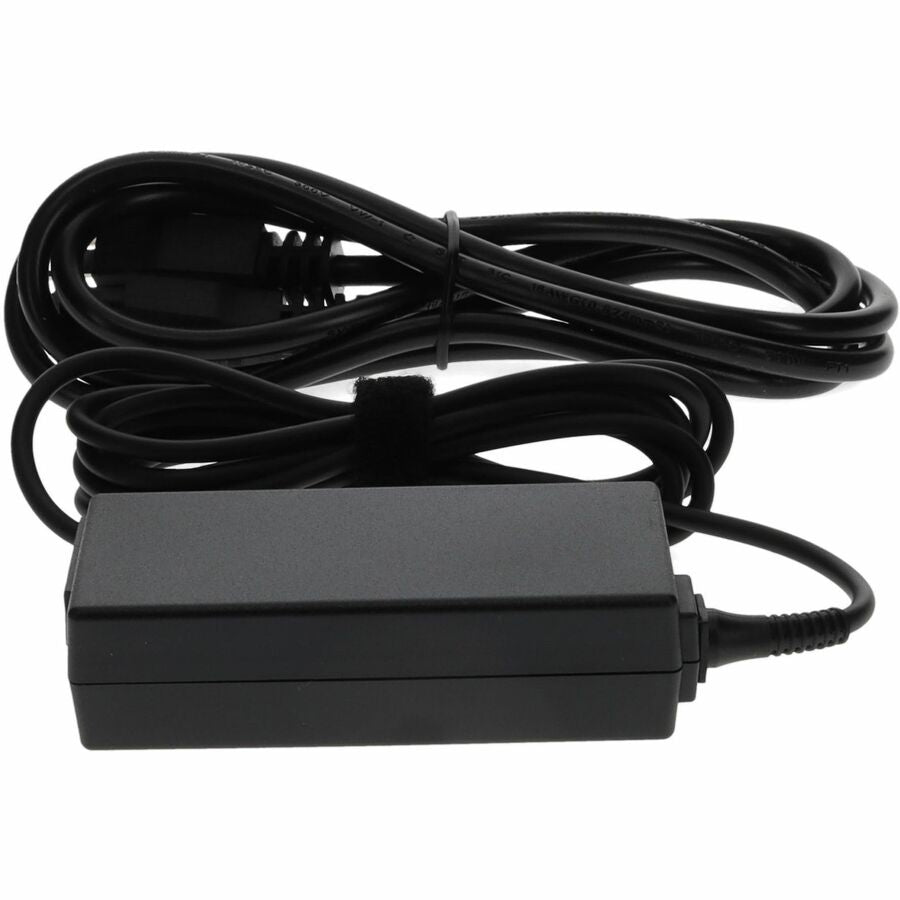 Addon HP&reg; 1MZ01AA#ABA Compatible USB 3.1 (C) Male to NEMA 5-15P Male 45W 15V at 3A Black USB-C Laptop Power Adapter and Cable