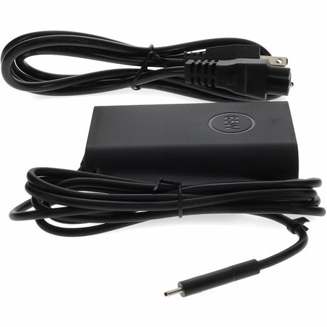 Addon Dell&reg; LA65NM170 Compatible USB 3.1 (C) Male to NEMA 5-15P Male 65W 20V at 3.25A Black USB-C Laptop Power Adapter and Cable