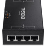 TRENDnet 65W 4-Port Gigabit PoE+ Injector, TPE-147GI, 4 x Gigabit Ports(Data in), 4 x gigabit PoE Ports(Data + PoE Out), Multi-Port PoE+ Injector up to 100m(328 ft.), Add PoE+ Power to Non-PoE Switch