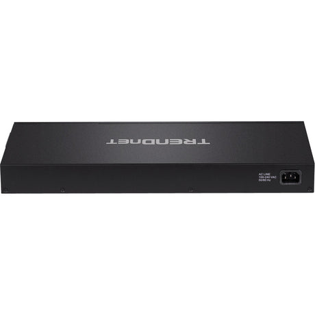 Roll over image to zoom in TRENDnet 18-Port Gigabit PoE+ Smart Surveillance Switch with 16 x Gigabit PoE+ Ports; TPE-3018LS; 2 x Shared Gigabit Ports (RJ-45 or SFP); 220W PoE Budget; Long Range PoE+; VLAN; QoS; LACP; ONVIF
