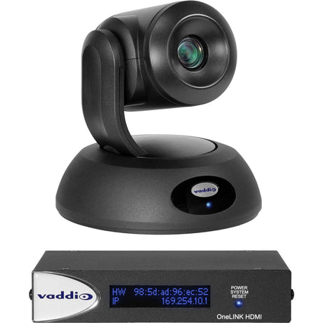 Vaddio RoboSHOT 12E HDBT OneLINK HDMI Video Conferencing System - Includes PTZ Camera and HDMI Interface - Black