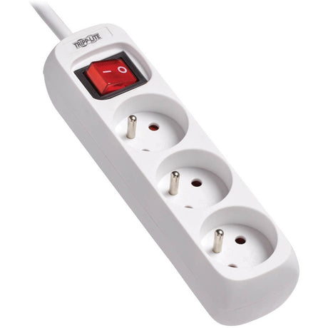 Eaton Tripp Lite Series 3-Outlet Power Strip - French Type E Outlets, 220-250V AC, 16A, 1.5 m Cord, Type E Plug, White