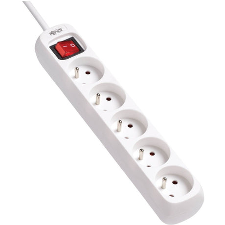Eaton Tripp Lite Series 5-Outlet Power Strip - French Type E Outlets, 220-250V AC, 16A, 1.5 m Cord, Type E Plug, White