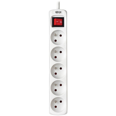 Eaton Tripp Lite Series 5-Outlet Power Strip - French Type E Outlets, 220-250V AC, 16A, 1.5 m Cord, Type E Plug, White