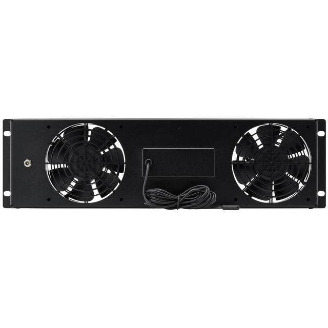 Eaton Tripp Lite Series 3U Digital Temperature Sensor with 2 12VDC Extra-Quiet Fans, Blanking Panel, LCD